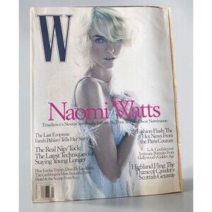 2004 MARCH W MAGAZINE - NAOMI WATTS NICE FASHION FRONT COVER